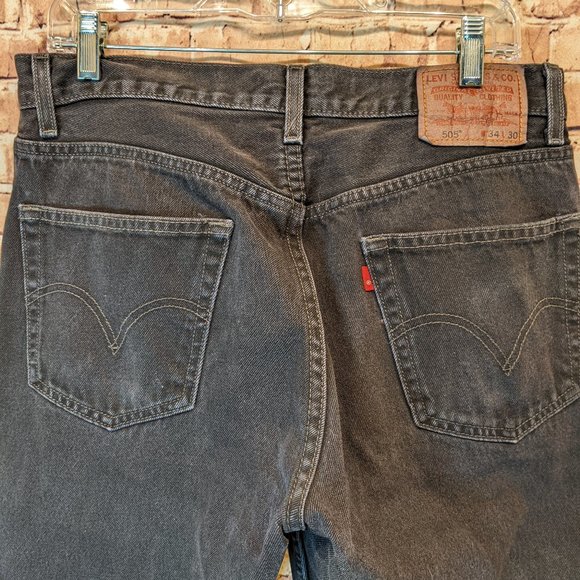 Lev's 505 Regular Fit Black Size W34/L30 - Picture 11 of 15